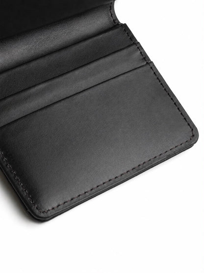 Black Mini Leather Wallet for Men
