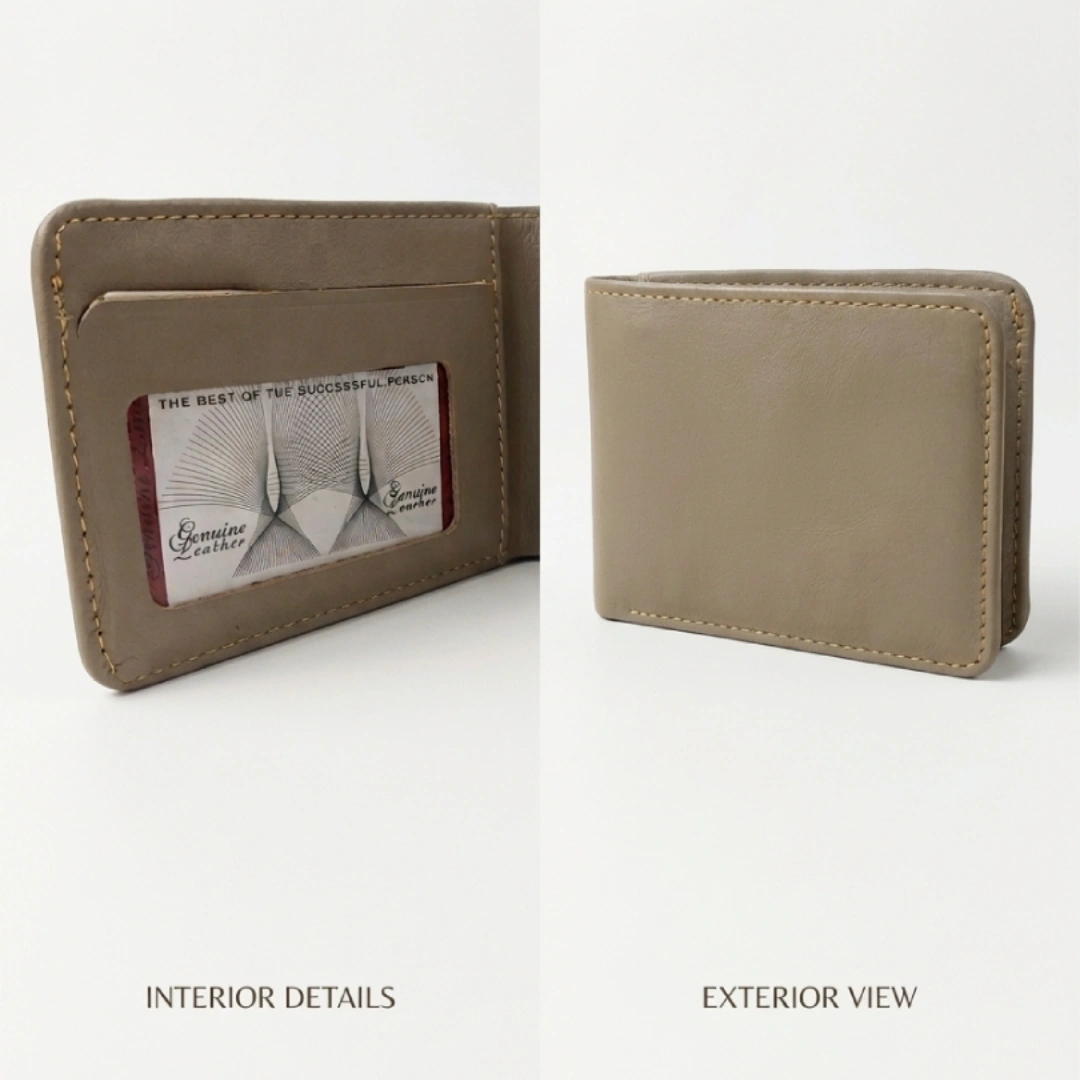Cream Classic Bi-fold wallet