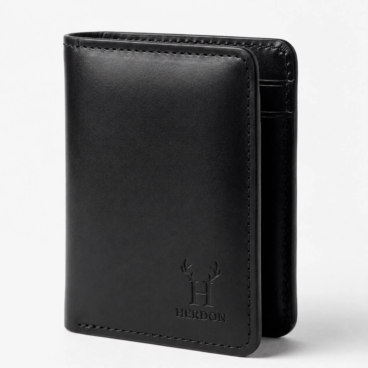 Black Mini Leather Wallet for Men