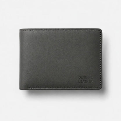 Graphite Mini Leather Wallet