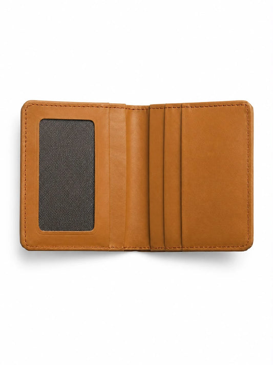 Camel Brown Mini Leather Wallet for Men