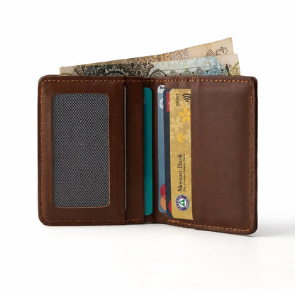 Mini Tan Brown Leather Wallet