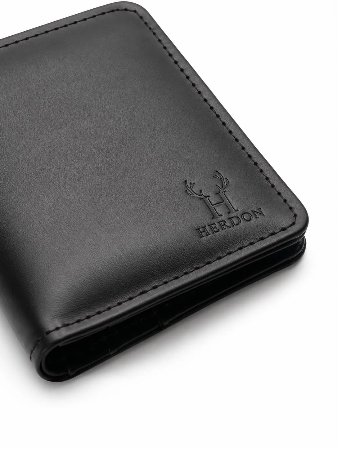 Black Mini Leather Wallet for Men
