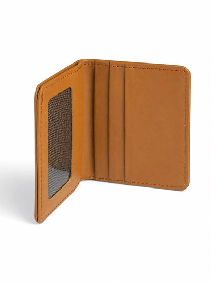Camel Brown Mini Leather Wallet for Men