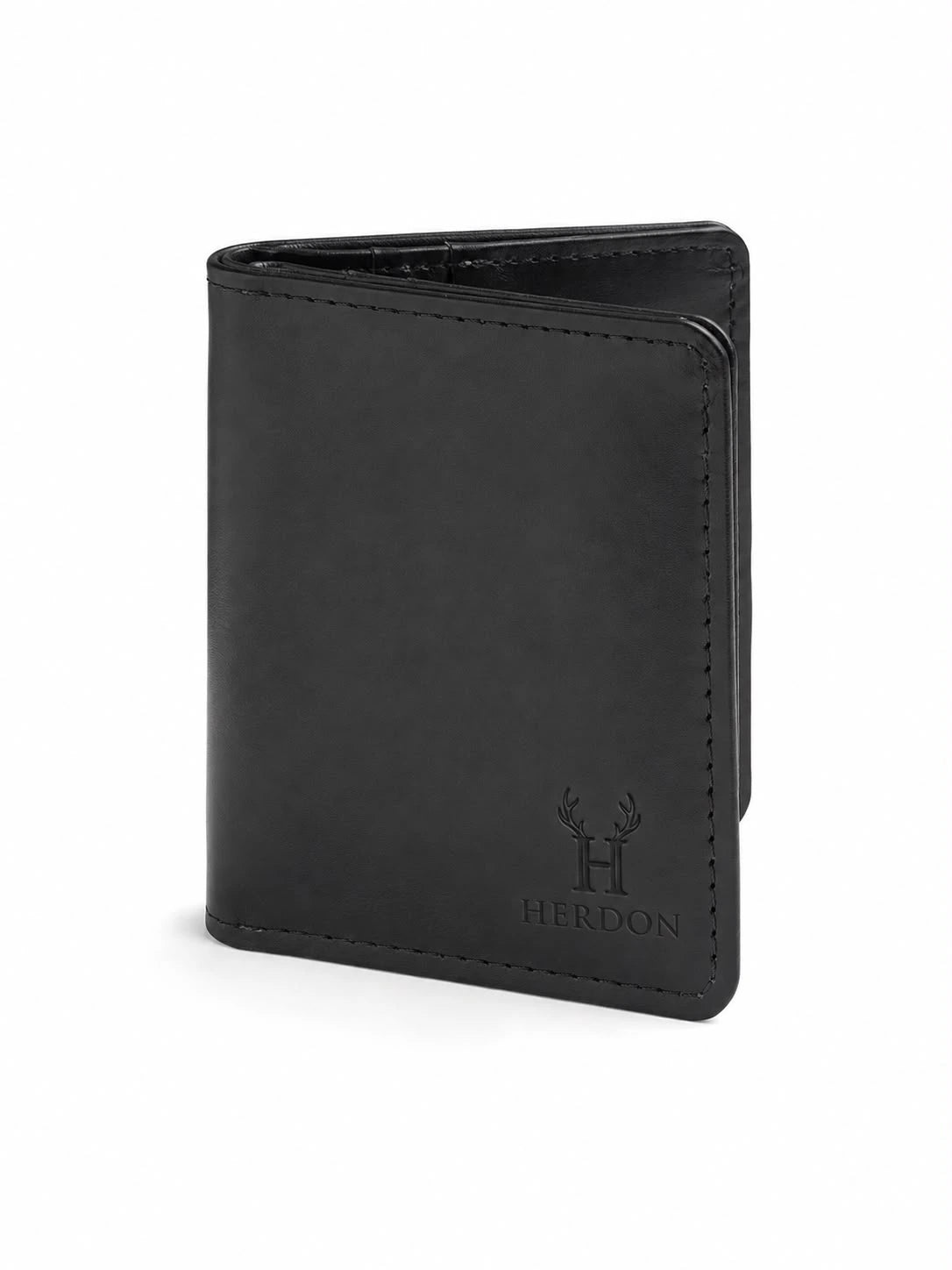 Black Mini Leather Wallet for Men