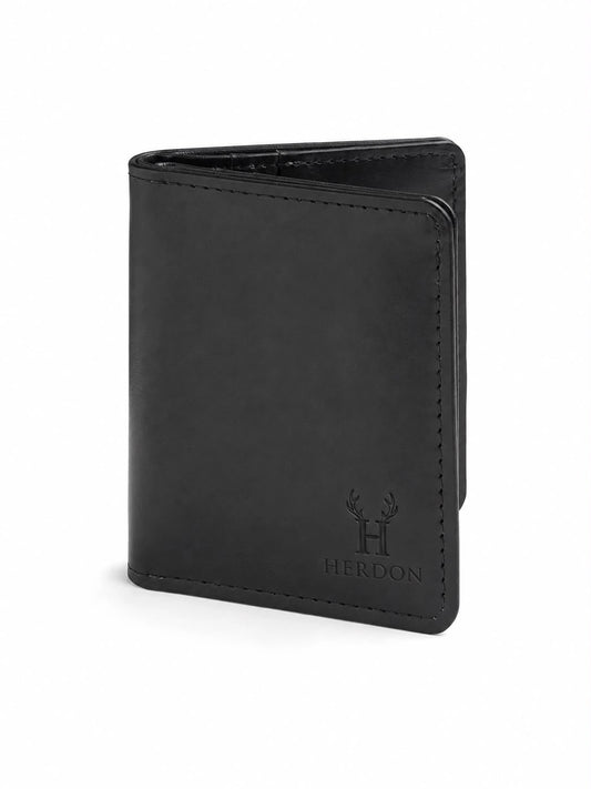 Black Mini Leather Wallet for Men