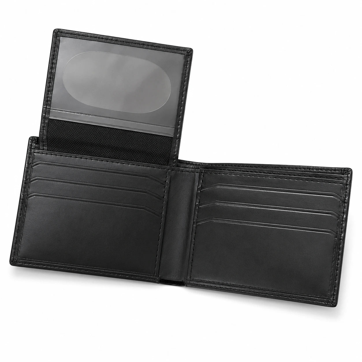 Obsidian Slim Cowhide Leather Wallet - Black