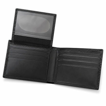 Obsidian Slim Cowhide Leather Wallet - Black
