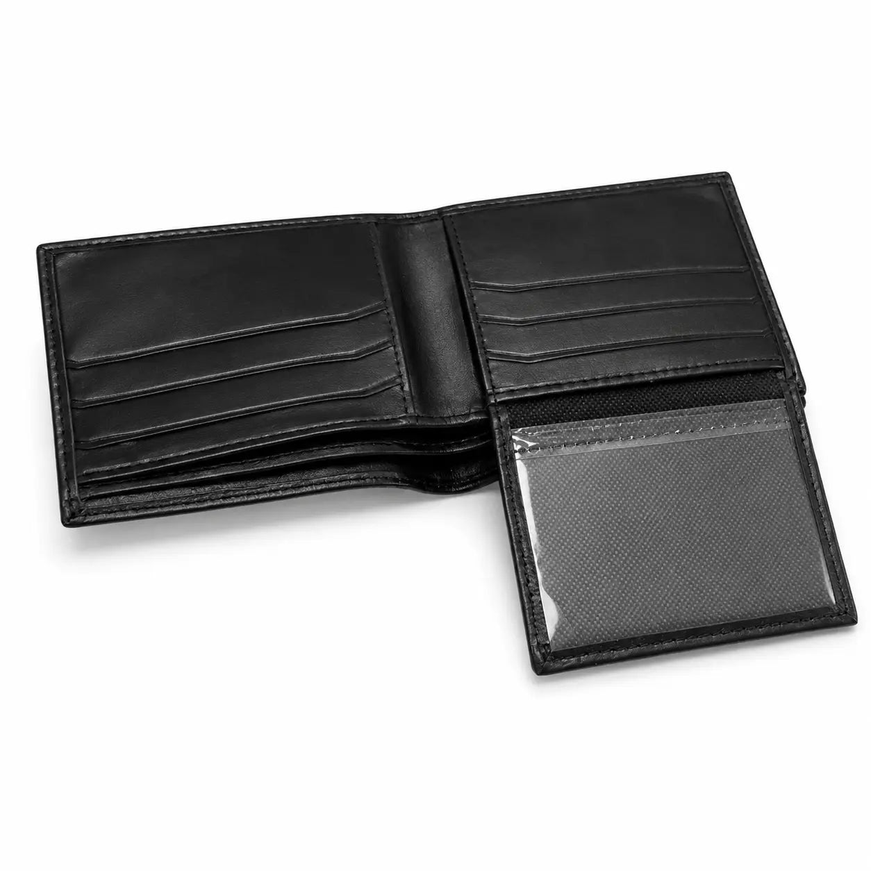 Obsidian Slim Cowhide Leather Wallet - Black