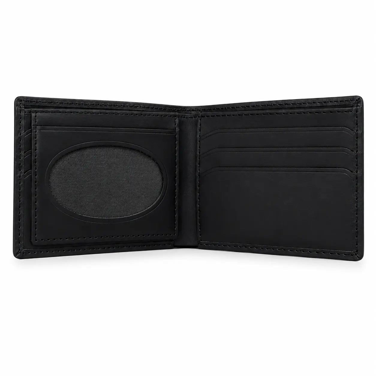 Obsidian Slim Cowhide Leather Wallet - Black