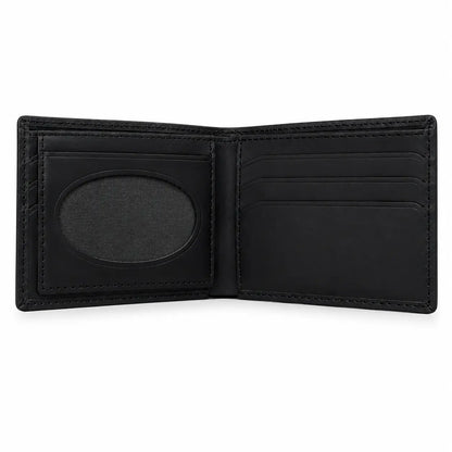 Obsidian Slim Cowhide Leather Wallet - Black