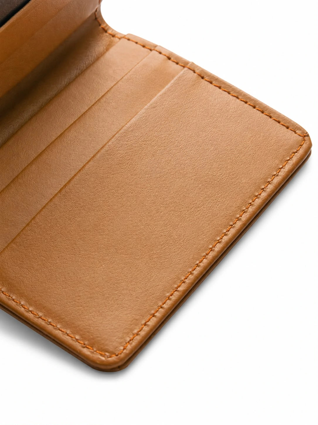 Camel Brown Mini Leather Wallet for Men