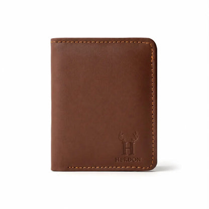 Mini Tan Brown Leather Wallet