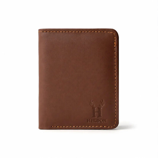 Mini Tan Brown Leather Wallet